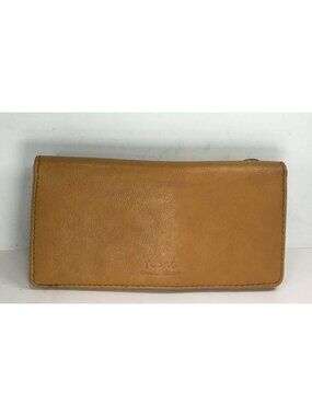Fossil Tan Leather Multi Pocket Clutch Wallet